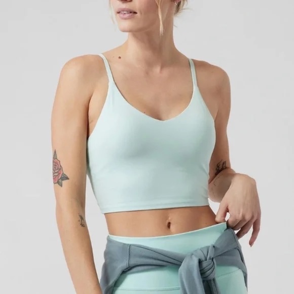 Athleta Elation Light Blue Crop Top - Picture 1 of 6